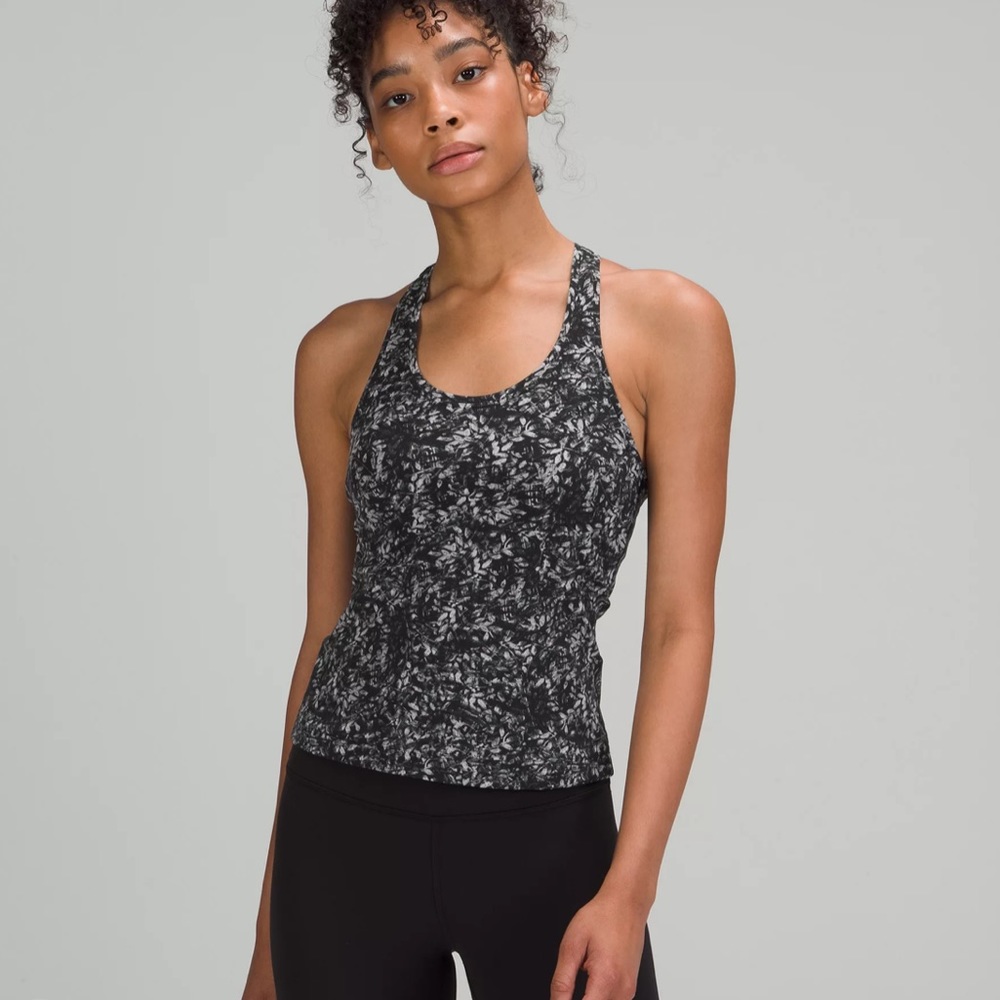 Lululemon Cool Racerback Short Tank Nulu Size 12 Blossom Overlay - Picture 5 of 5